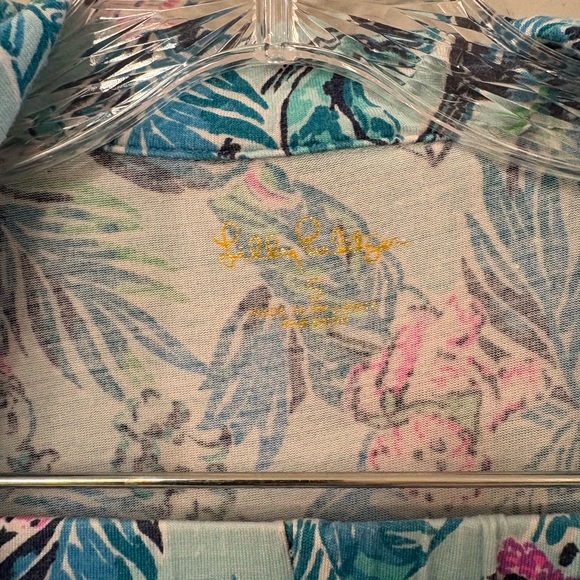 Lilly Pulitzer S Pajama Set, “Barking up the Palm Tree”Print in Preloved Cond. - Picture 5 of 6